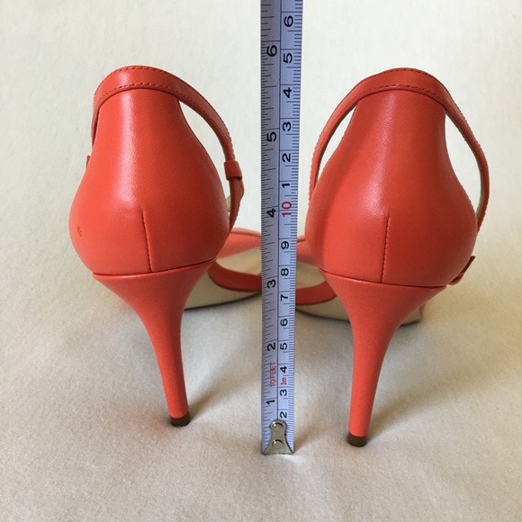 Michael Kors coral or grey leather Heel Sandals women’s grey or coral new No box - Picture 5 of 11